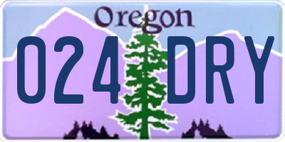 OR license plate 024DRY