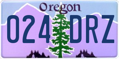OR license plate 024DRZ