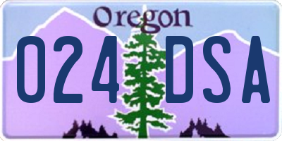 OR license plate 024DSA