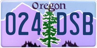 OR license plate 024DSB