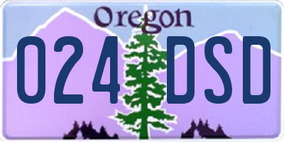 OR license plate 024DSD