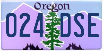 OR license plate 024DSE