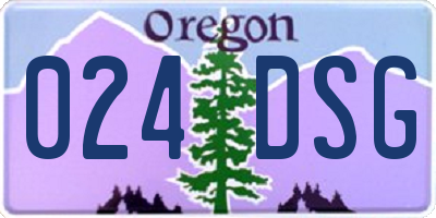 OR license plate 024DSG