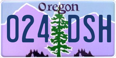 OR license plate 024DSH