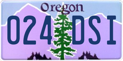OR license plate 024DSI