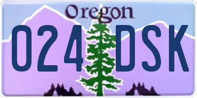 OR license plate 024DSK