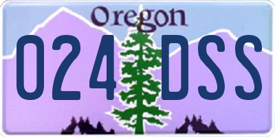 OR license plate 024DSS