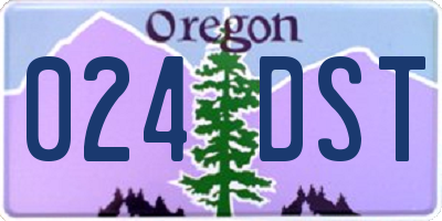 OR license plate 024DST