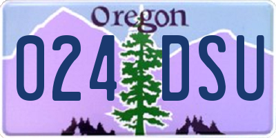 OR license plate 024DSU