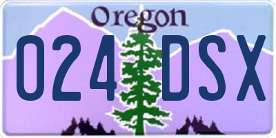 OR license plate 024DSX