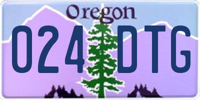 OR license plate 024DTG