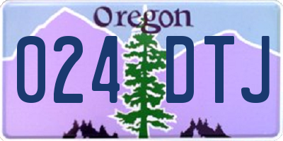 OR license plate 024DTJ