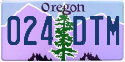 OR license plate 024DTM