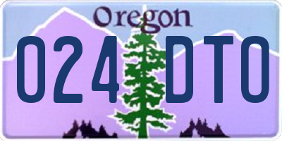 OR license plate 024DTO