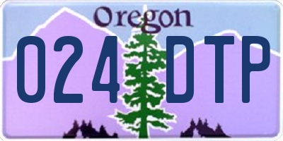 OR license plate 024DTP