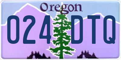 OR license plate 024DTQ