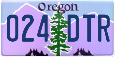OR license plate 024DTR