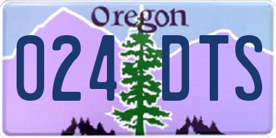 OR license plate 024DTS