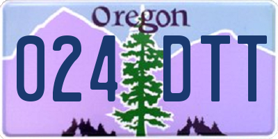 OR license plate 024DTT