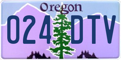 OR license plate 024DTV