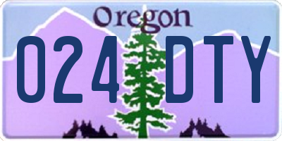 OR license plate 024DTY