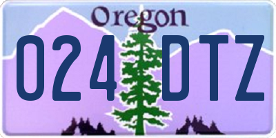 OR license plate 024DTZ