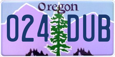 OR license plate 024DUB
