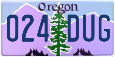 OR license plate 024DUG