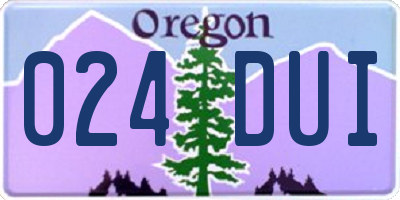 OR license plate 024DUI