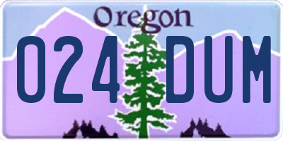 OR license plate 024DUM