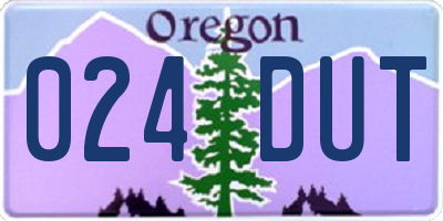 OR license plate 024DUT