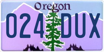 OR license plate 024DUX