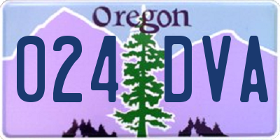 OR license plate 024DVA