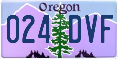 OR license plate 024DVF