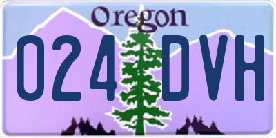 OR license plate 024DVH
