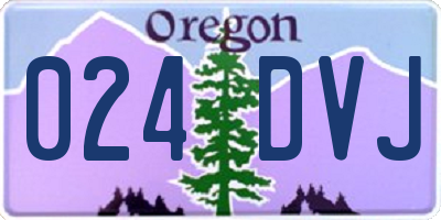 OR license plate 024DVJ