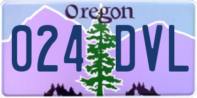 OR license plate 024DVL