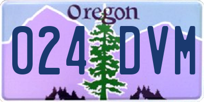 OR license plate 024DVM