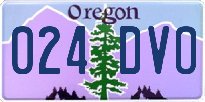 OR license plate 024DVO