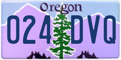 OR license plate 024DVQ