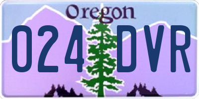 OR license plate 024DVR