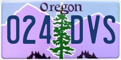 OR license plate 024DVS