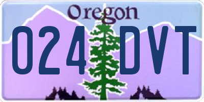 OR license plate 024DVT