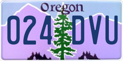 OR license plate 024DVU