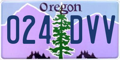 OR license plate 024DVV