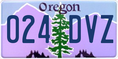OR license plate 024DVZ