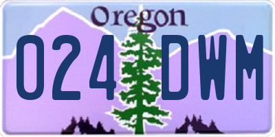 OR license plate 024DWM