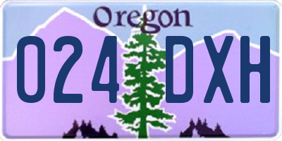 OR license plate 024DXH