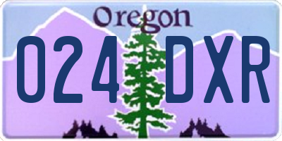 OR license plate 024DXR