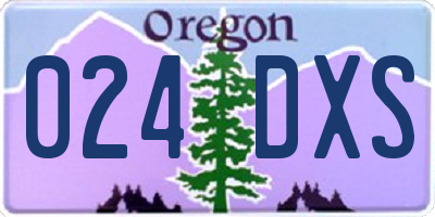 OR license plate 024DXS